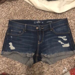 Jean short.